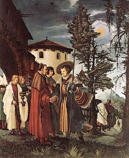 Albrecht Altdorfer St Florian Taking Leave of the Monastery Norge oil painting art